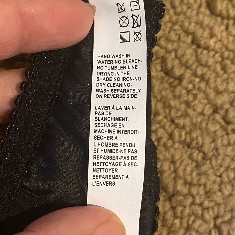 NWT~Dolce & Gabbana Black Silk Blend Bra Size 34B-Made in Italy - Picture 8 of 9